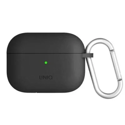 Uniq Nexo Active Hybrid Silicone Hang Case With Sports Ear Hooks for Airpods 3 - Charcoal Grey